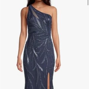 Aidan Mattox Navy blue gown size 10